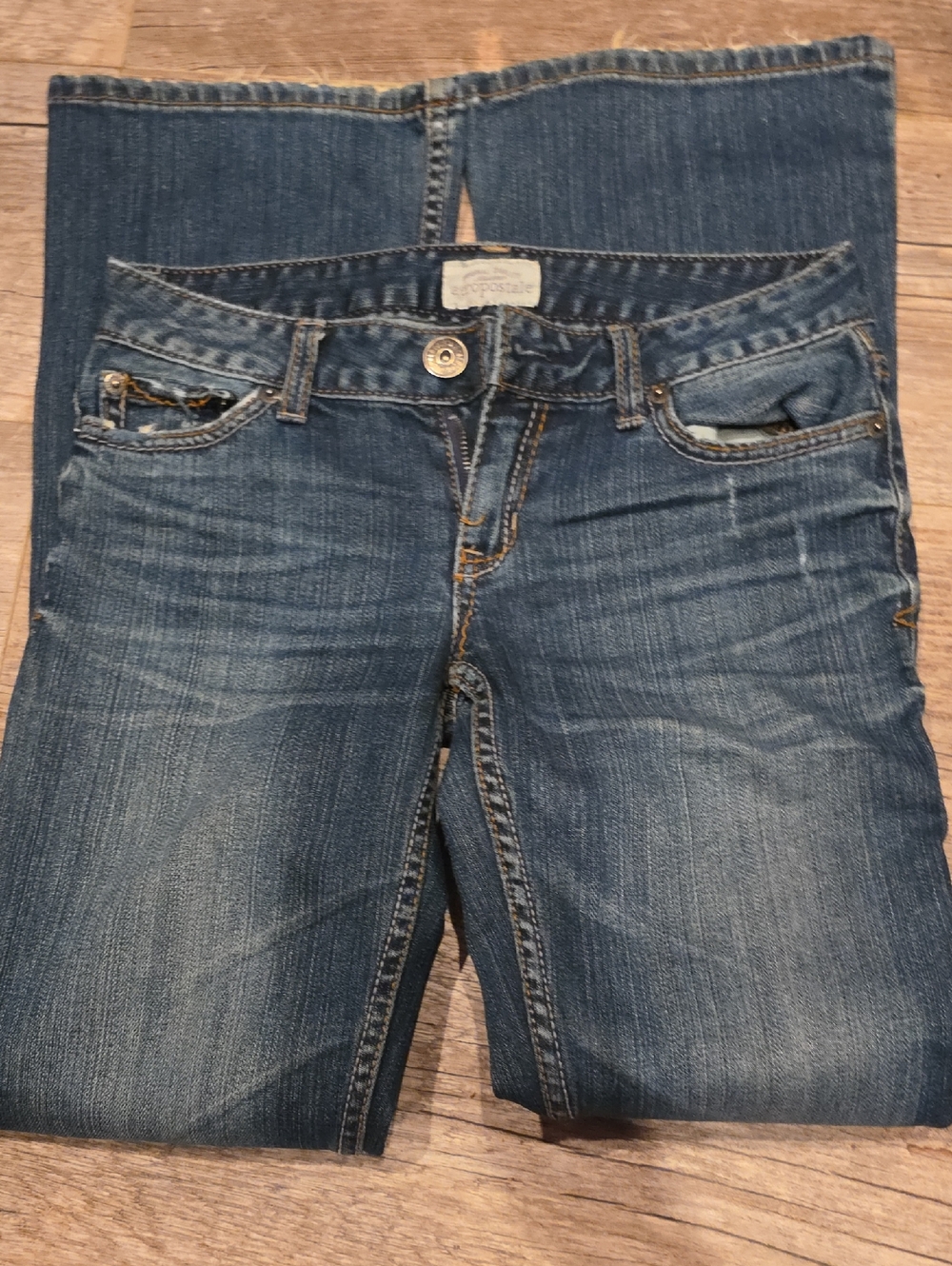 Aeropostale Straight Leg Mid Blue Women’s Jeans